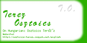 terez osztoics business card